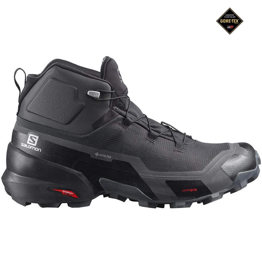 Botas De Montaña Salomon Hombre Negras - Salomon Argentina CROSS HIKE MID GORE-TEX,830157-IAE